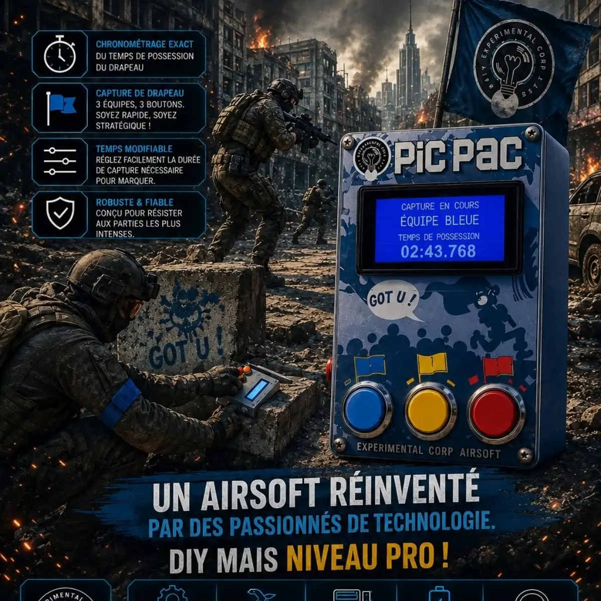 Bornes de domination PICPAC JAUNE